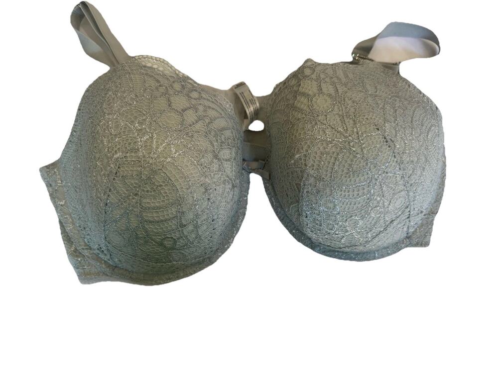 Cacique Women's Boost Balconette Bra Padded Underwire Plus Size 42DDD Gray